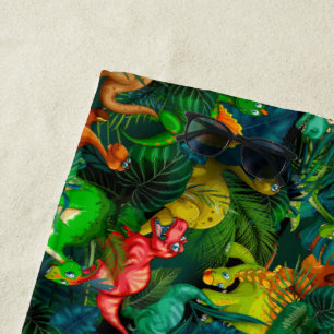 Dinosaur Park Beach Towel