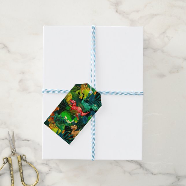 Dinosaur Park Gift Tags (With Twine)