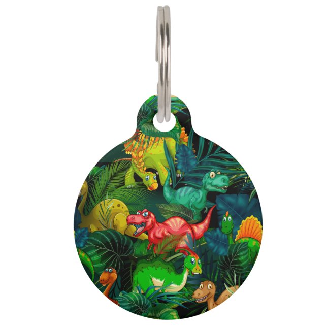 Dinosaur Park Pet Tag (Front)
