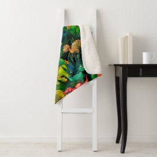 Dinosaur Park Sherpa Blanket