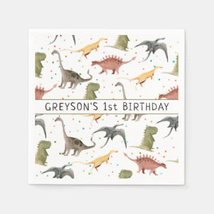 Dinosaur Party Animal Birthday Personalized Napkin