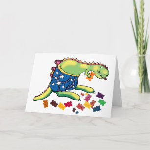 Dinosaur party birthday card or invitation