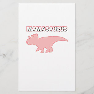 Dinosaur Party Mom Birthday Party Mamasaurus Stationery