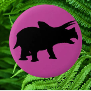 Dinosaur Party Pink 2 Inch Round Button