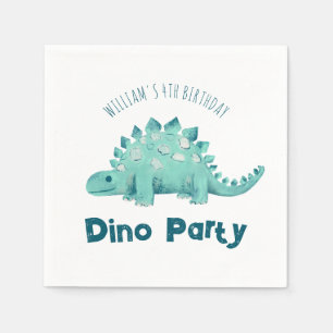 Dinosaur Party Stegosaurus Kids Birthday Napkin