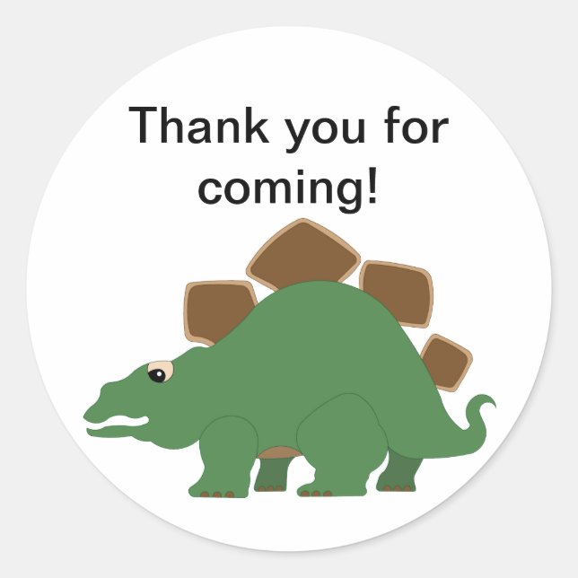 Dinosaur Party Sticker (Front)