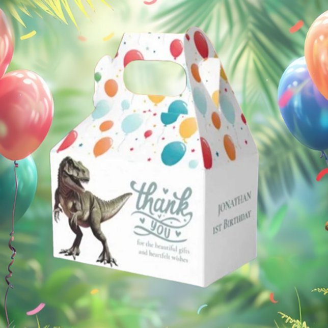 dinosaur party supplies Grey Favor Box (Get ready for a dino-mite celebration!)