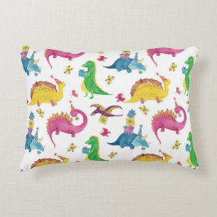 Dinosaur party: watercolor pattern. accent pillow