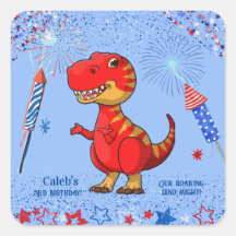Dinosaur patriotic birthday,