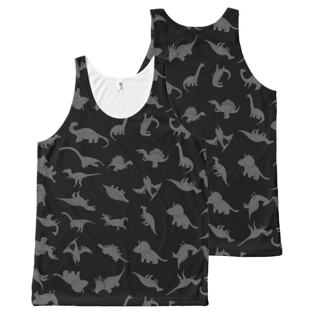Dinosaur pattern All-Over-Print tank top (Front and Back)