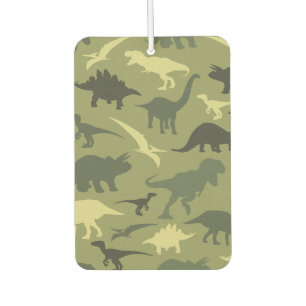 Dinosaur Pattern, Dinosaur Silhouette, Green Dino Air Freshener