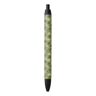Dinosaur Pattern, Dinosaur Silhouette, Green Dino Black Ink Pen
