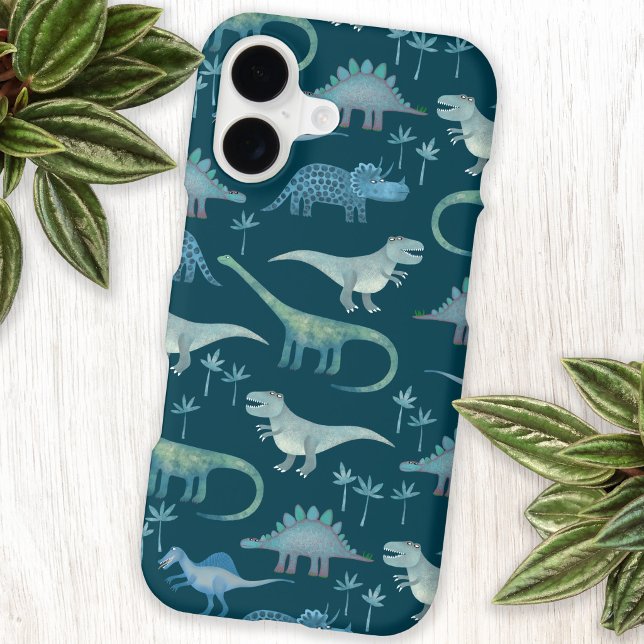 Dinosaur Pattern Green (Fun dinosaur pattern cell phone case)