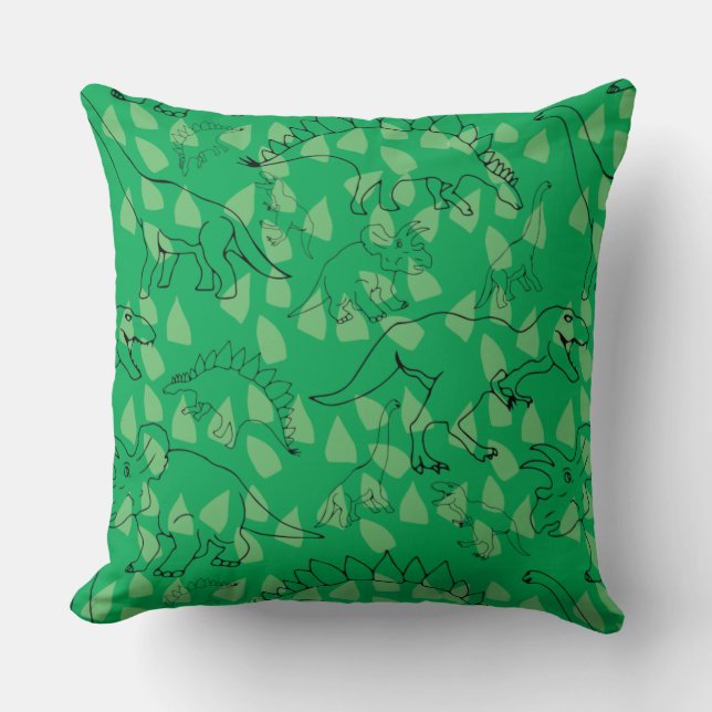 Dinosaur pattern Throw Pillow (Front)