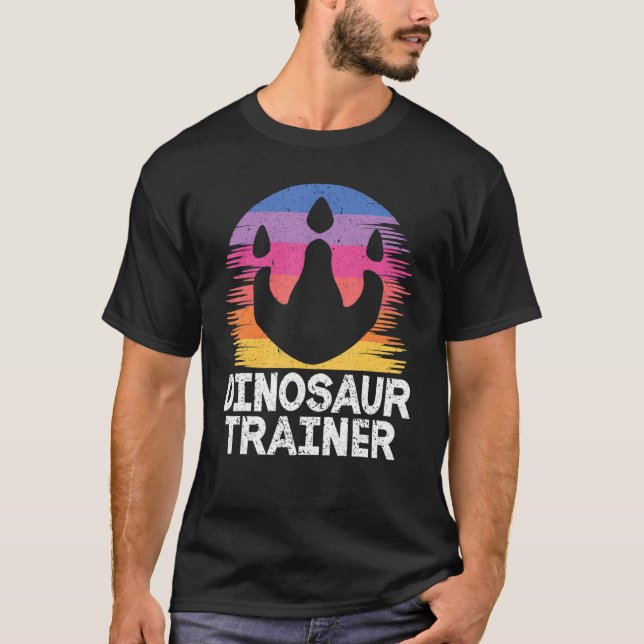 Dinosaur Paw Dino Trainer Halloween Costume Retro  T-Shirt (Front)