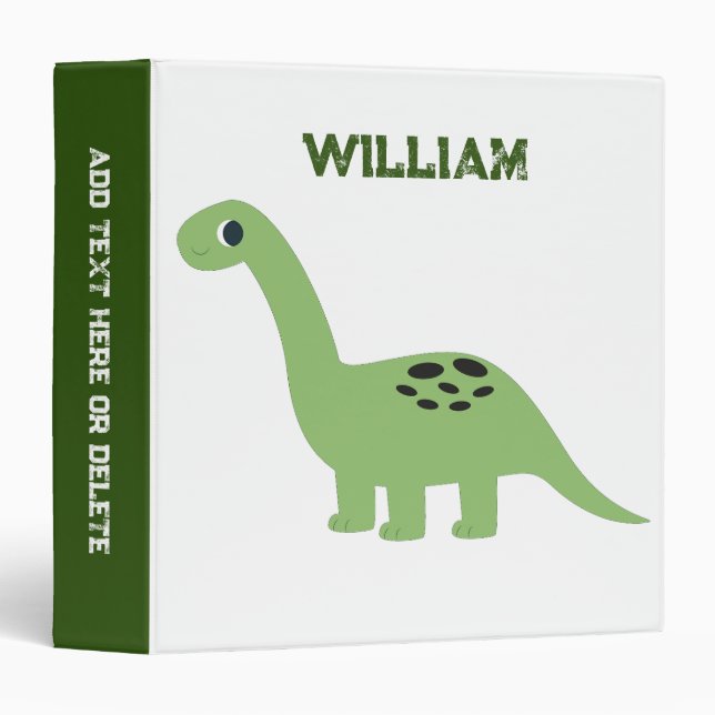 Dinosaur Personalized Binder (Front/Spine)