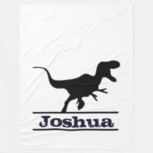 Dinosaur Personalized Name Fleece Blanket