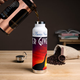 Dinosaur Personalized name & text Water Bottle