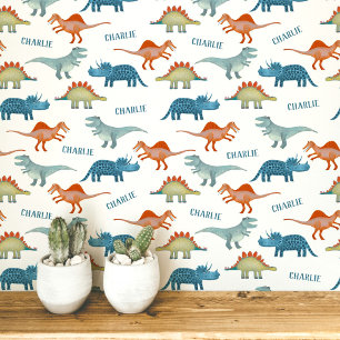 Dinosaur Personalized Name Wallpaper