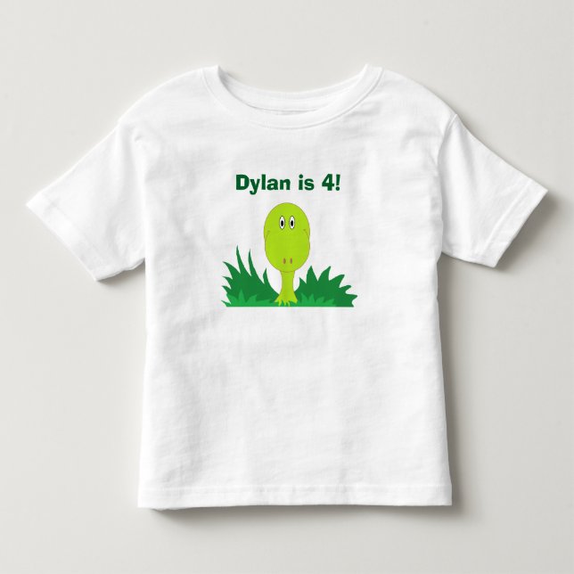 "Dinosaur" Personalized Toddler T-Shirt (Front)