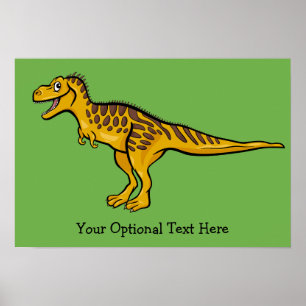 Dinosaur personnalisé texte et affiche couleur