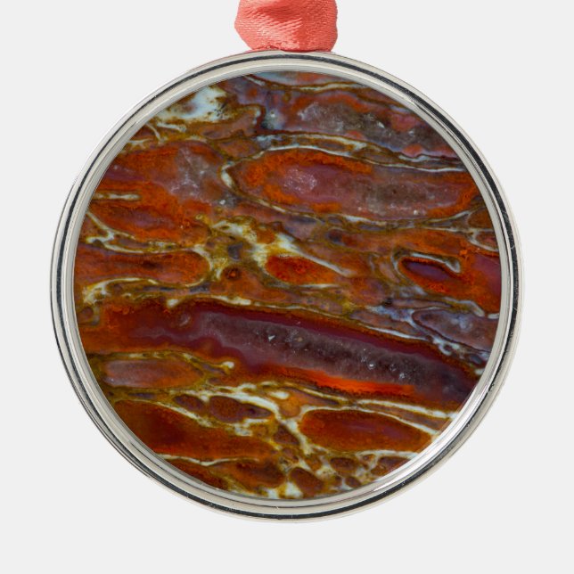Dinosaur Petrified Bone Metal Ornament (Front)