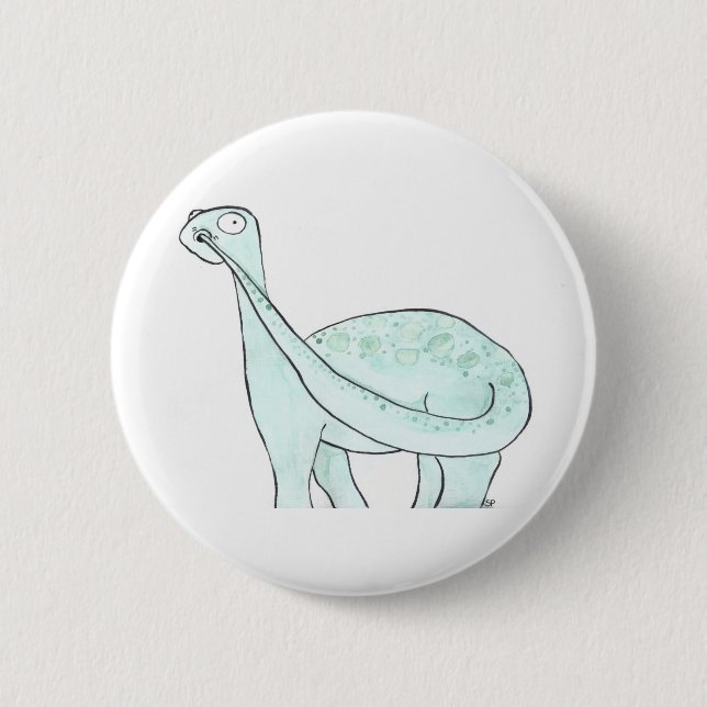 Dinosaur Picking His Nose 2 Inch Round Button (Front)