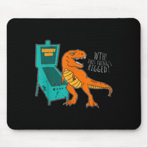 Dinosaur Pinball Wizard Arcade Machine Player Pict Mouse Pad