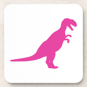 Dinosaur Pink Coaster