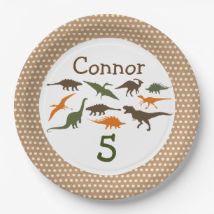 Dinosaur Plate, Personalized Paper Plate