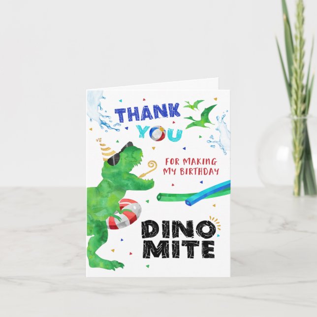 Dinosaur Pool Carte de remerciements (Devant)