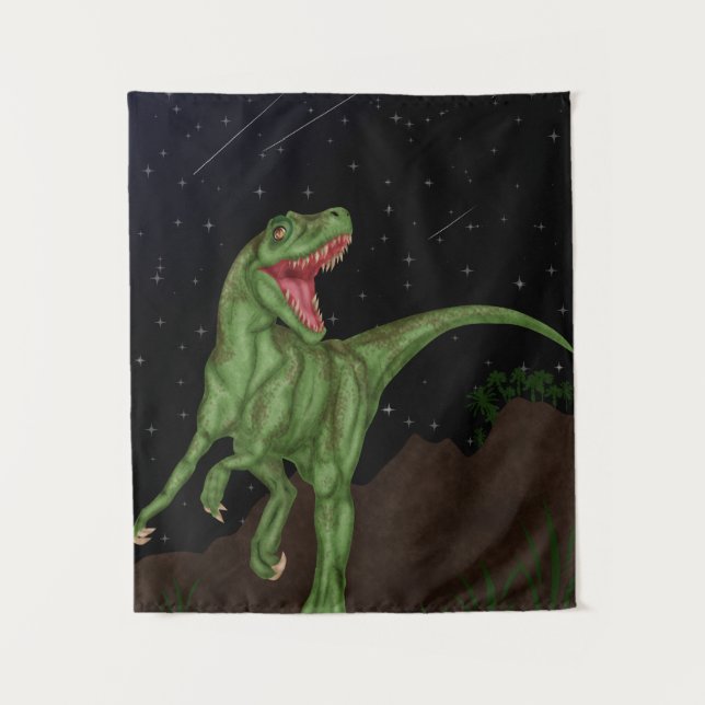 Dinosaur - Prehistoric Night Tapestry (Front)