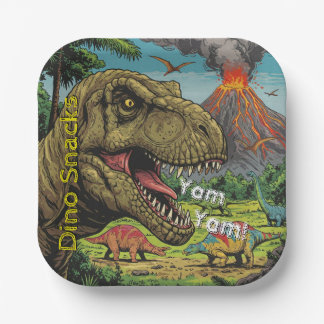 Dinosaur Prehistoric Party Paper Plate