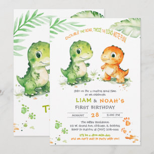 Dinosaur Premier Invitation Anniversaire Pour Jume