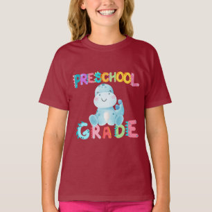 Dinosaur Preschool GRADE Squad teacher School T-Shirt