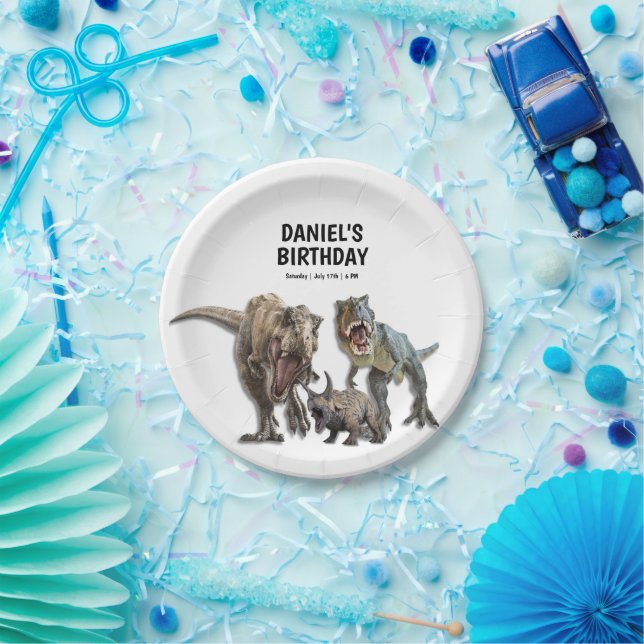 Dinosaur Printable birthday party, Dino Party Paper Plate (Party)