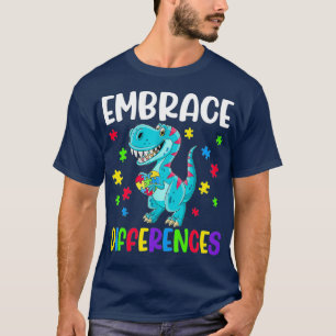 Dinosaur Puzzle Piece Autism Awareness Month For B T-Shirt