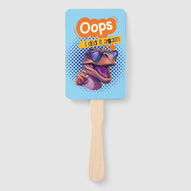 dinosaur quote  hand fan (Front)