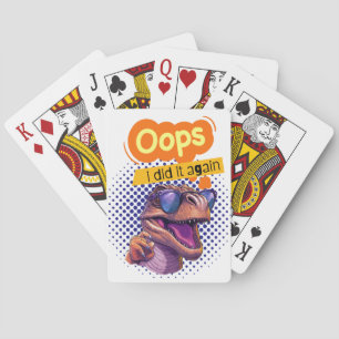 dinosaur quote playing cards