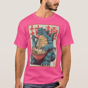 Dinosaur Ramen Japanese Art Graphic Tee Kawaii Mon