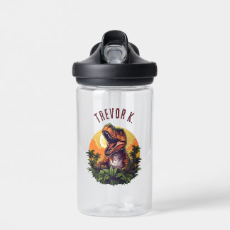 Dinosaur Rawr Customizable Kids Water Bottle