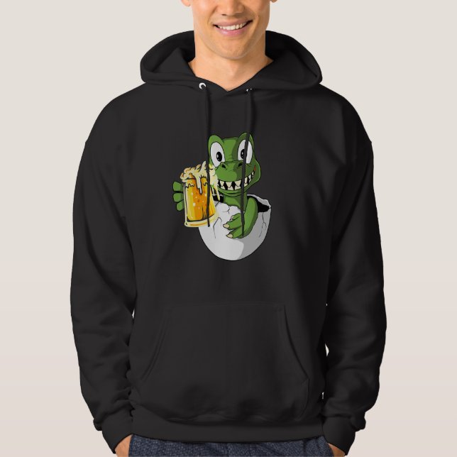 Dinosaur Rex Beer Hoodie (Front)