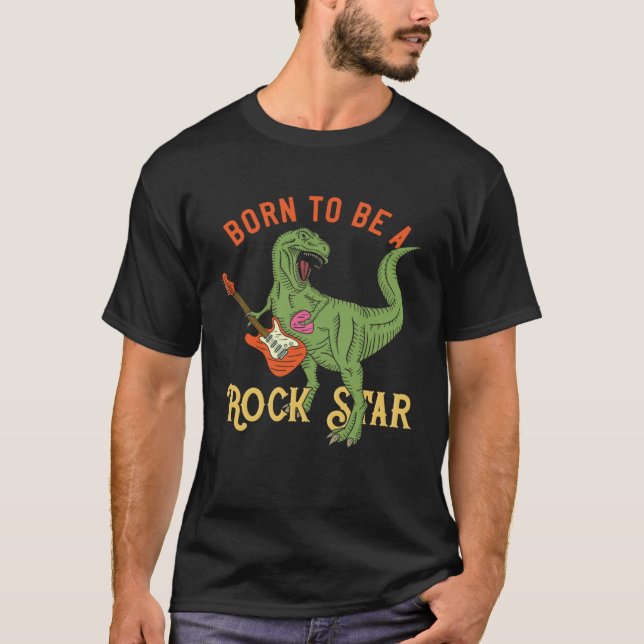 Dinosaur Rex Rockstar  Perfect Trex Gif T-Shirt (Front)
