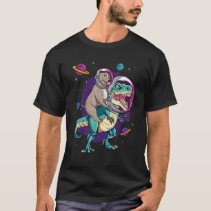 Dinosaur Rex Space Planets Sparkles T-Shirt