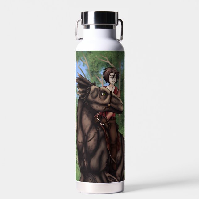 Dinosaur Rider Water Bottle (Front)
