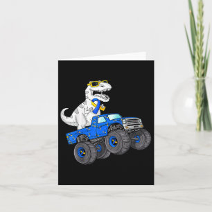 Dinosaur Riding Truck World Down Syndrome Day Boys Card
