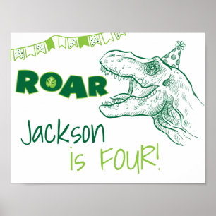 Dinosaur Roar Birthday Sign