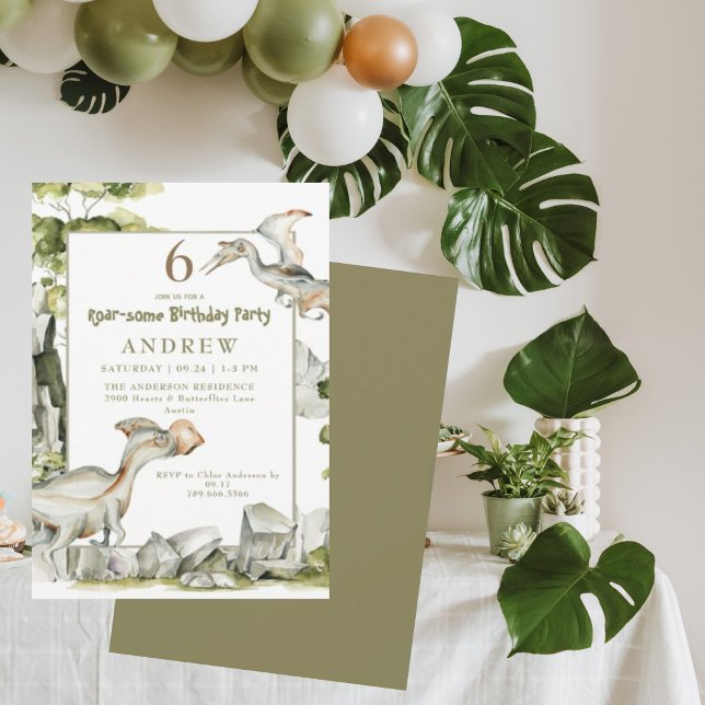 Dinosaur Roar-some Birthday Party Invitation (Creator Uploaded)
