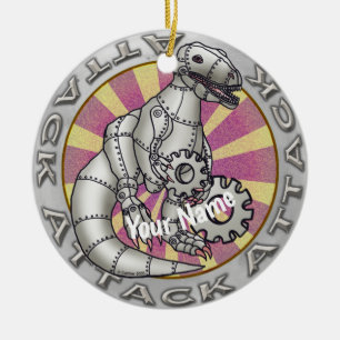 Dinosaur Robot Ceramic Ornament