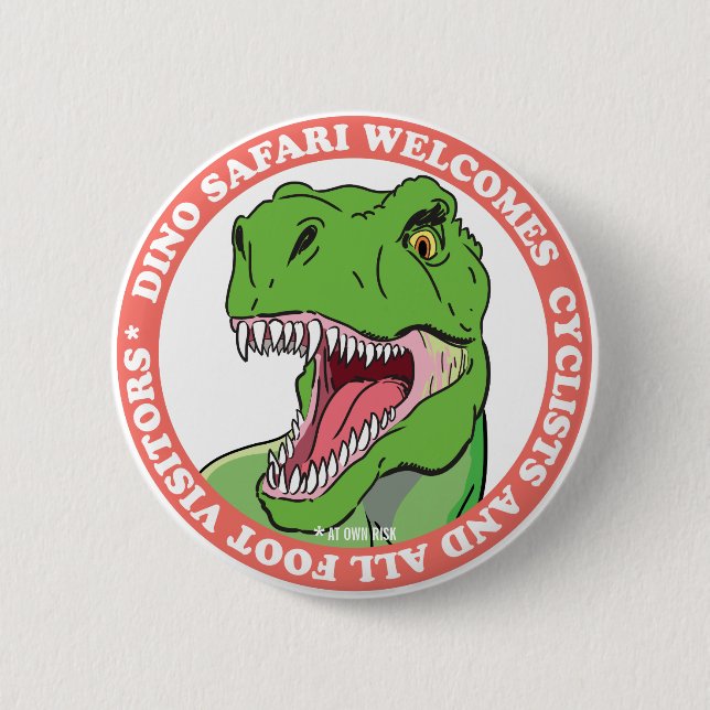 Dinosaur Safari 2 Inch Round Button (Front)